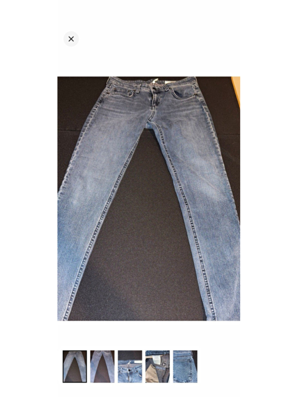 rag & bone Women’s Blue Light Wash Skinny Jeans Slim Fit 5-Pocket Logo